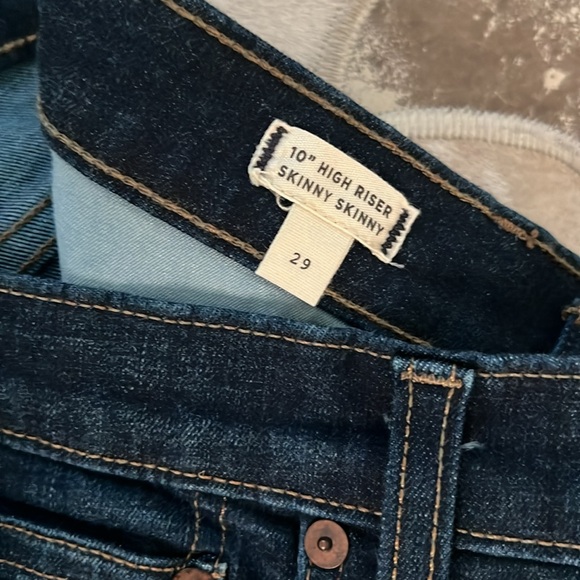 Madewell 10” High Riser Skinny Skinny Jean Dark Wash Size 29 - Picture 4 of 5